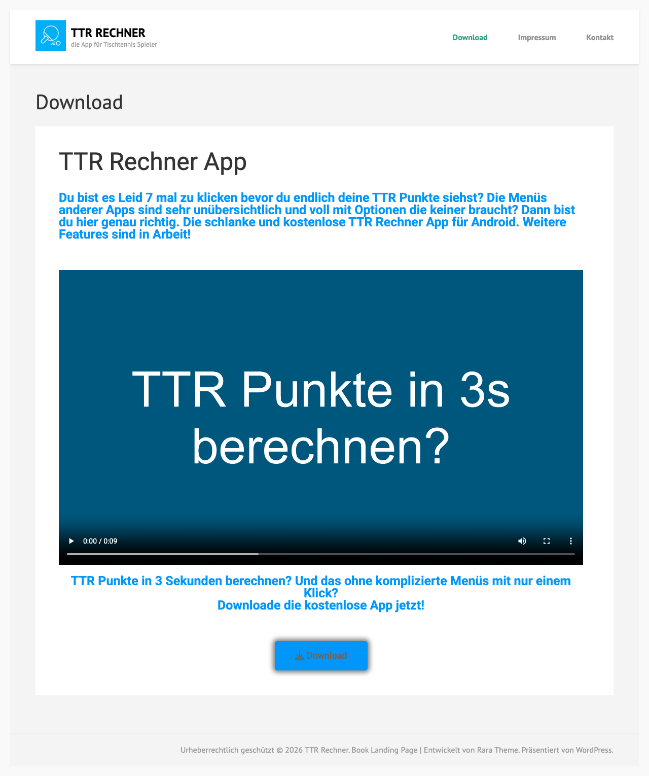 ttrrechner.de landing, frozen for this match